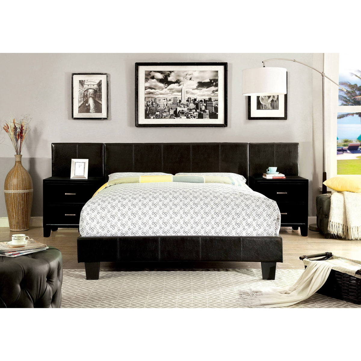 Traditional Headboard Panels Set of 2, White Z2659