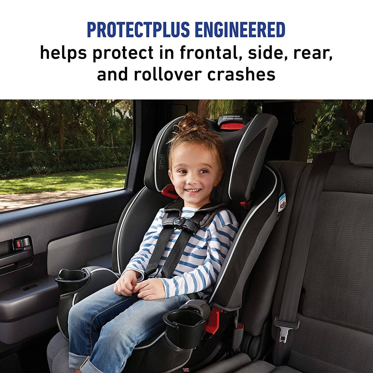 3 in 1 Car Seat, Slim & Comfy Design Saves Space K54208