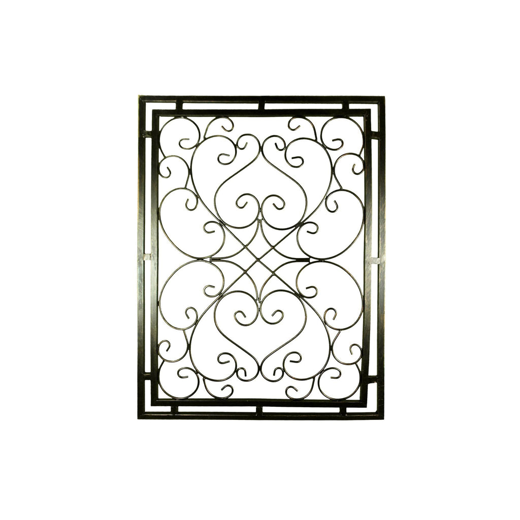 Metal Wall Decor with Scroll Work, Set of 2, Gray L532