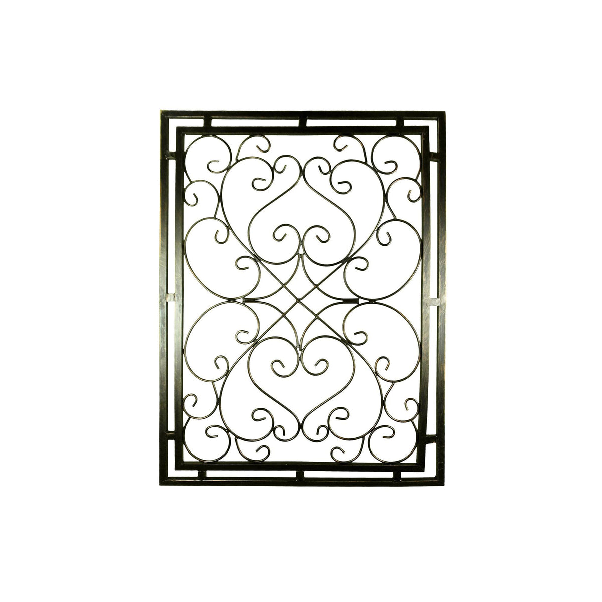 Metal Wall Decor with Scroll Work, Set of 2, Gray L532