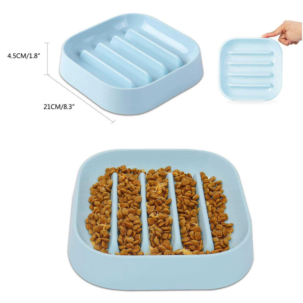 Slow Feeding Dog Bowl for French Bulldog with Striped Pattern I57947
