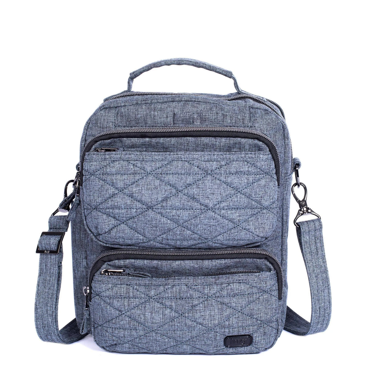 Lug Medium North/South Top Handle Crossbody - Compass ,Heather Grey