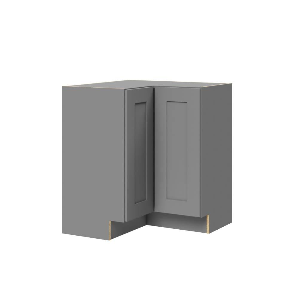 Hugou0026Borg Laval 30-in W x 34.5-in H x 30.8-in D Laval Gray Engineered Wood Lazy Susan Corner Base Stock Cabinet | BC3636 Lav