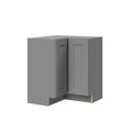 Hugou0026Borg Laval 30-in W x 34.5-in H x 30.8-in D Laval Gray Engineered Wood Lazy Susan Corner Base Stock Cabinet | BC3636 Lav