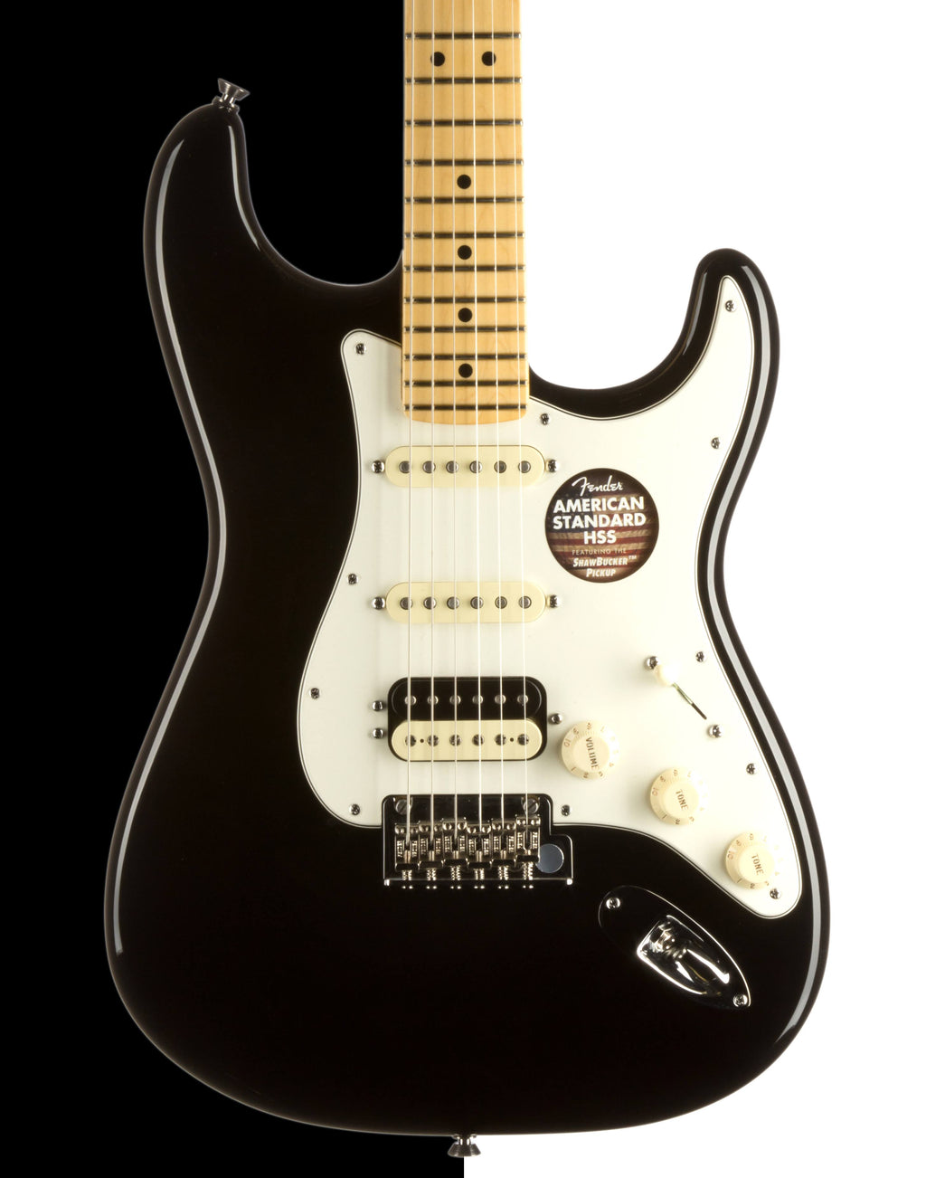 Fender American Standard Stratocaster HSS Shawbucker Maple Black