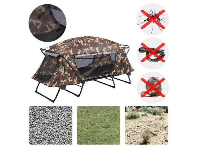 Folding Camping Cot Tent Portable Outdoor Hiking Bed Q397