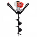 Post Hole Digger Auger Digger 43cc GAS Earth Auger with 8 inch Digging Bit Set, Red