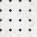 TrafficMaster Black and White Marble Paver Residential Vinyl Sheet Flooring 12ft. Wide x Cut to Length, Medium