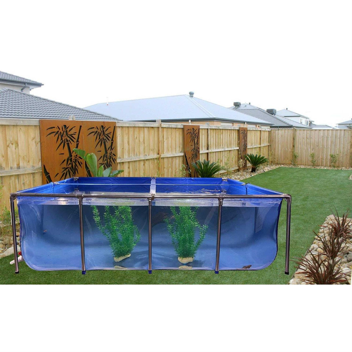 Foldable PVC Fish Pond with Steel Frame and Drain Valve C960