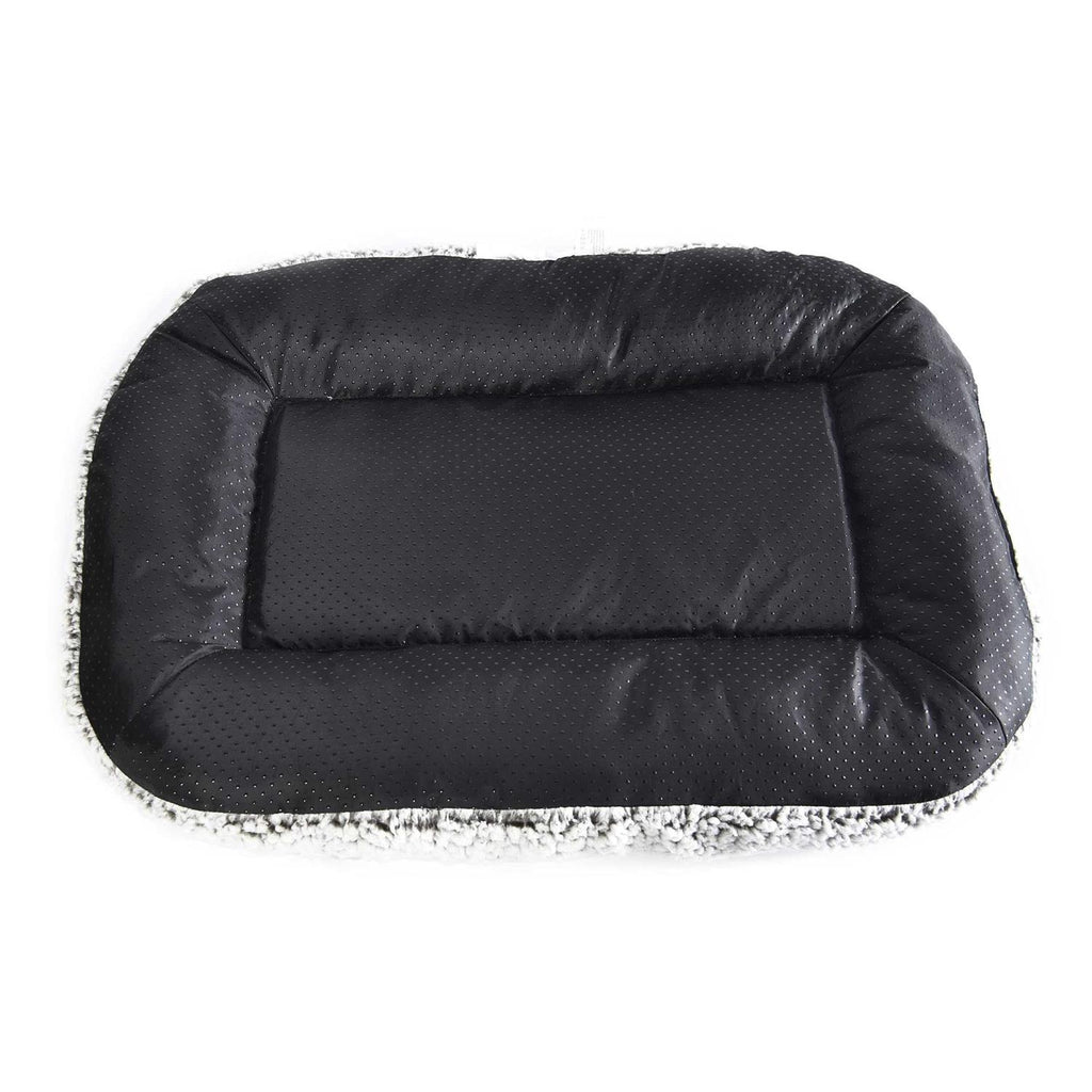 Plush Sherpa Bolstered Crate Mat Dog & Cat Bed D904824