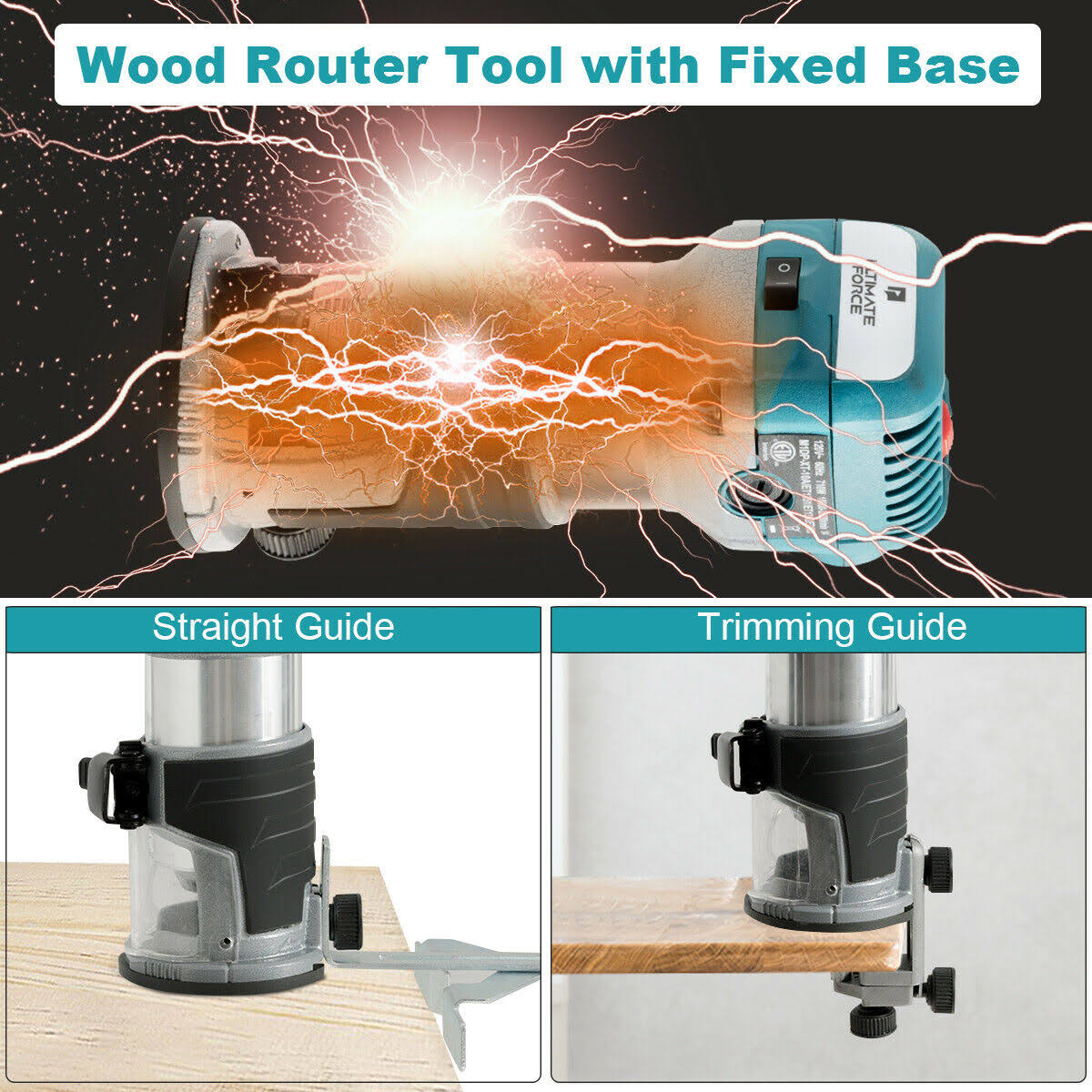 Palm Router Kit Variable Speed Woodworking with Plunge Base Y72729