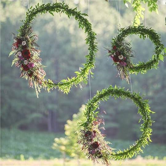 Gold Metal Wire Floral Hoop 19 in 30 Pack Y824408