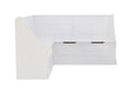 Corner Dining Bench with Storage, Seats 4, White H775