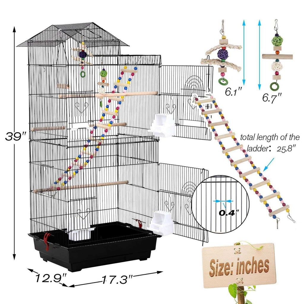Bird cage 39 inch with stand for small parrots and finches E563356