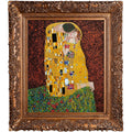 Tori Home The Kiss Framed Hand Painted Oil on Canvas by Klimt, Burgeon Gold Frame