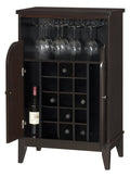 Baxton Studio Easton Modern and Contemporary Wood Dry Bar and Wine Cabinet, Dark Brown