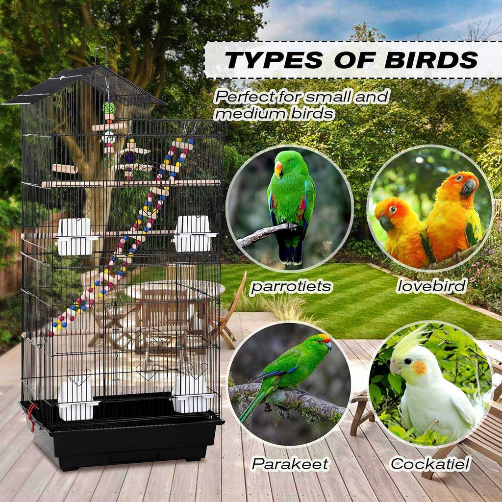 Bird cage 39 inch with stand for small parrots and finches E563356