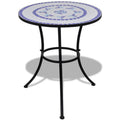 vidaXL Bistro Table Blue and White 23.6x22 Mosaic