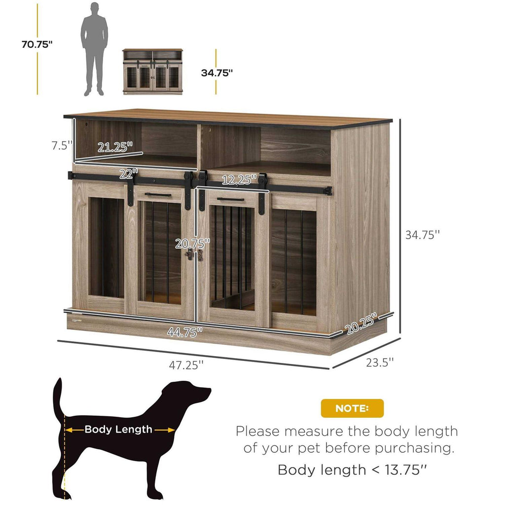Dog Crate Furniture for Large Dogs with Shelves U9904