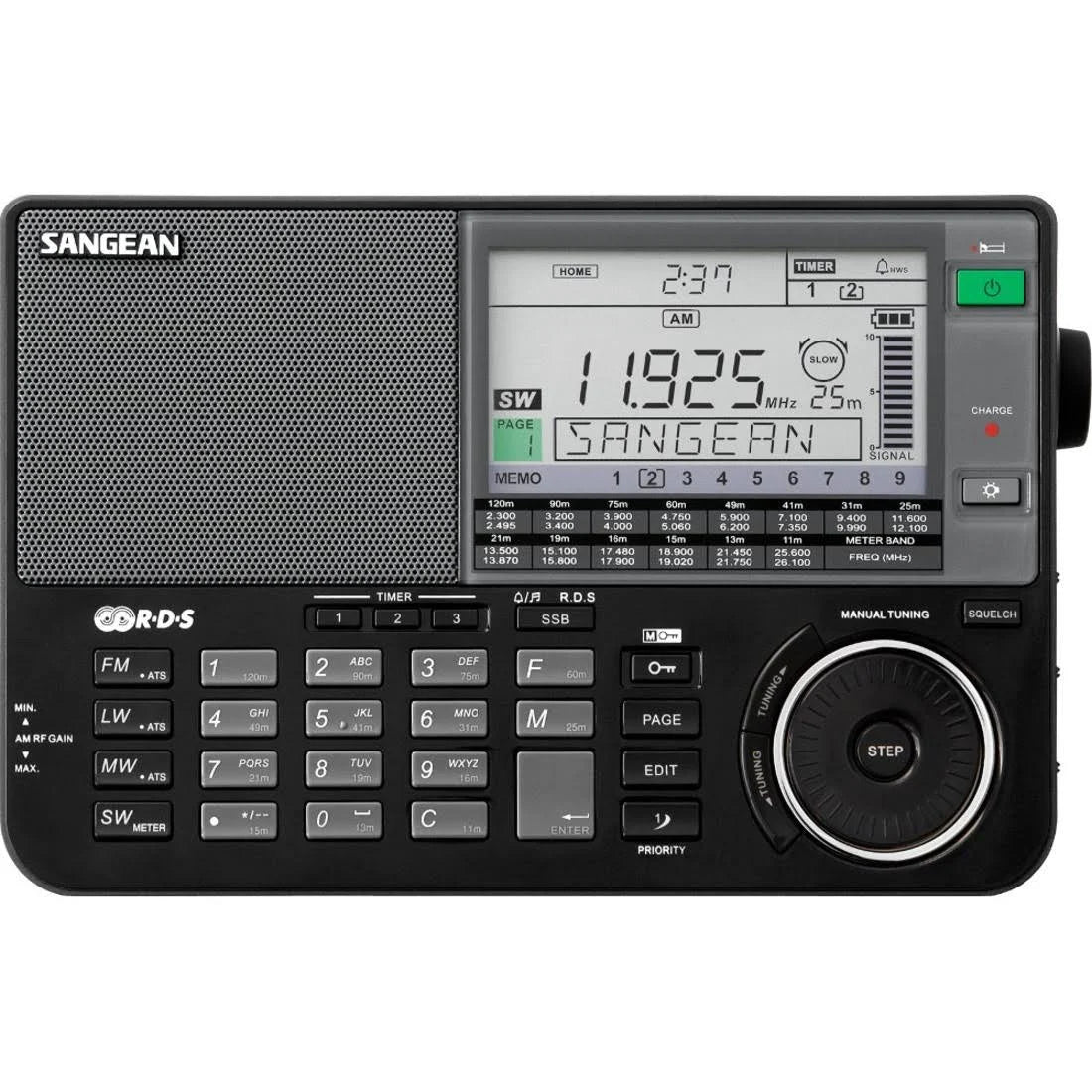 Portable Radio with Antenna - Black W170282