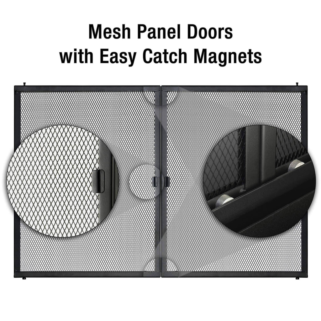 Fireplace Glass Door, Black, Small J4053