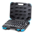 Capri Tools 3/8-Inch Drive Master Socket Set with Ratchets, Adapters and Extensions, 52-Piece