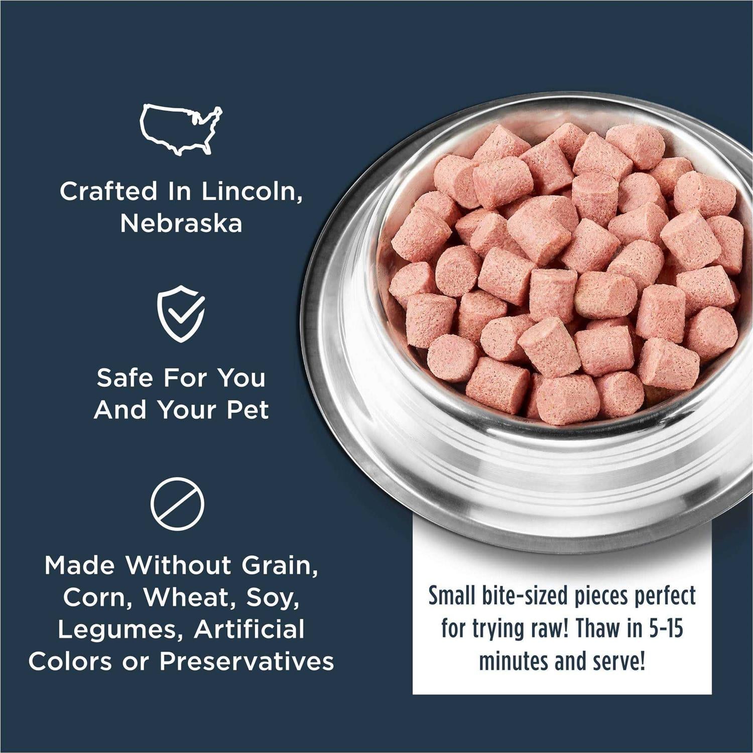 Raw Frozen Bites Cage Free Chicken Dog Food U3944