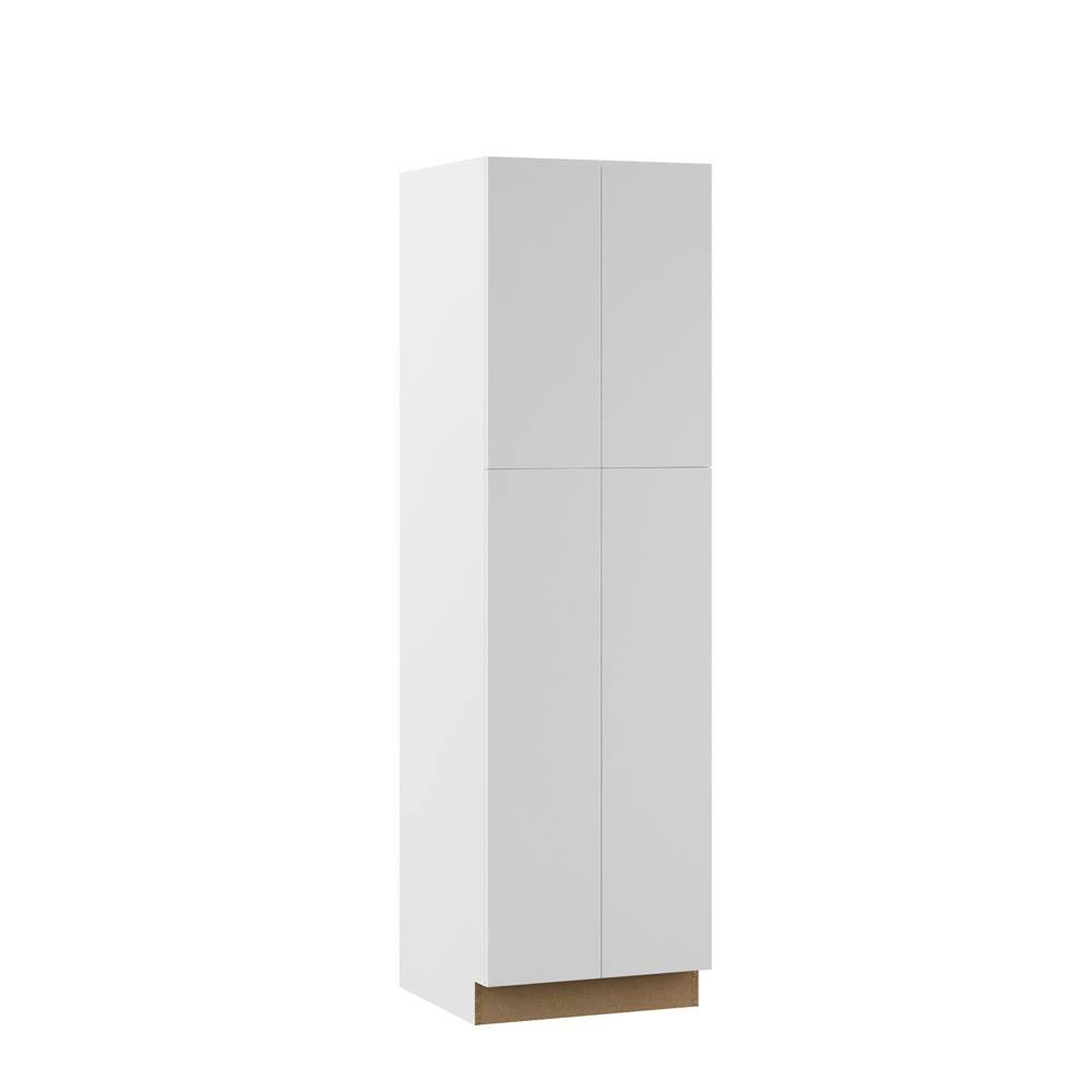 Hampton Bay Designer Series Edgeley Assembled 24x84x23.75 in. Pantry Kitchen Cabinet in White, Edgeley White