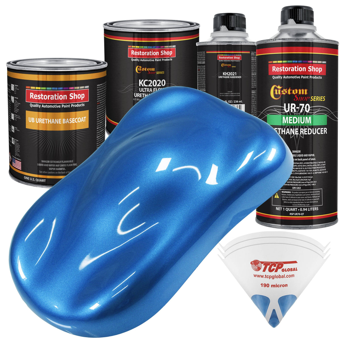 Fiji Blue Metallic Premium Basecoat Quart Kit