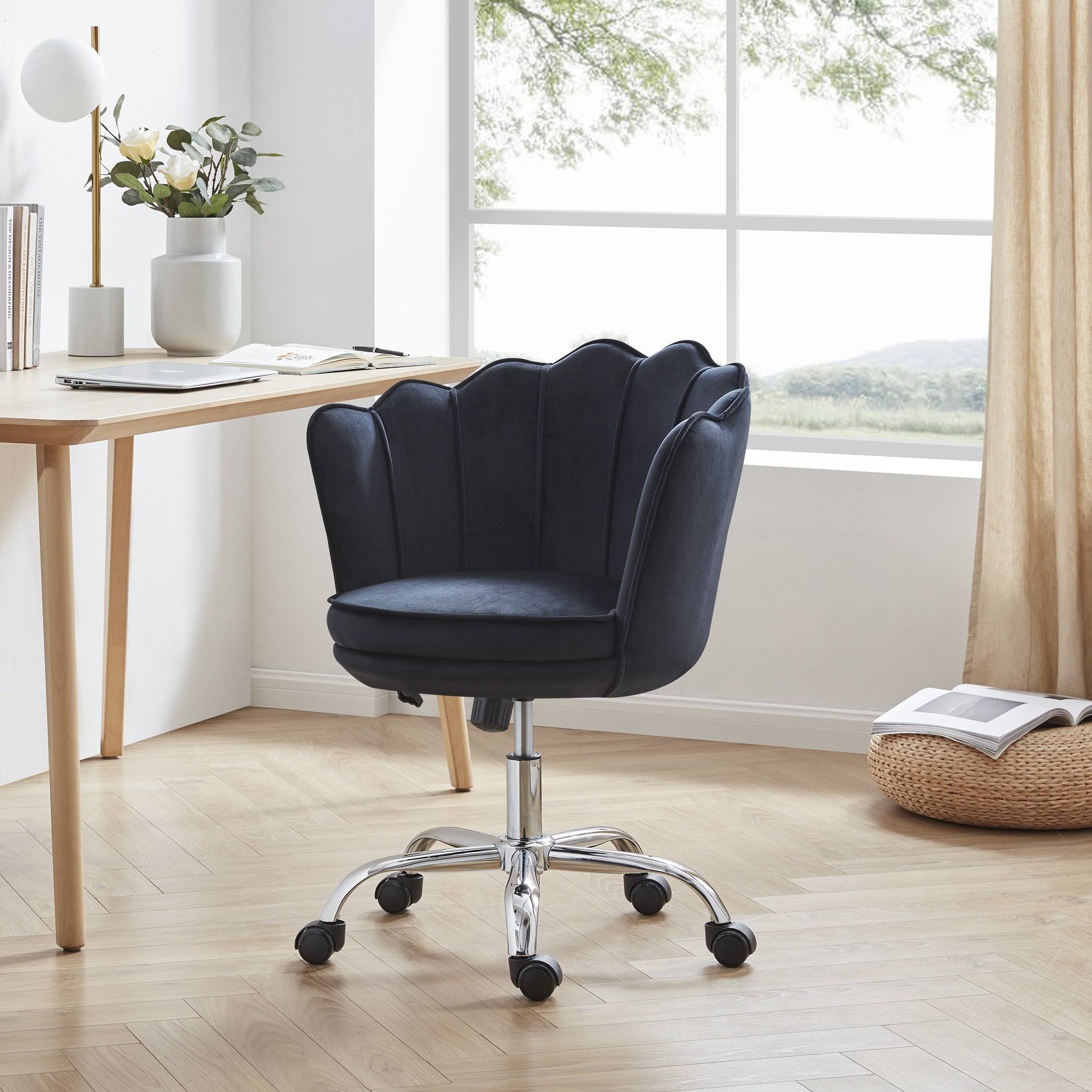 Velvet Swivel Desk Chair Z825