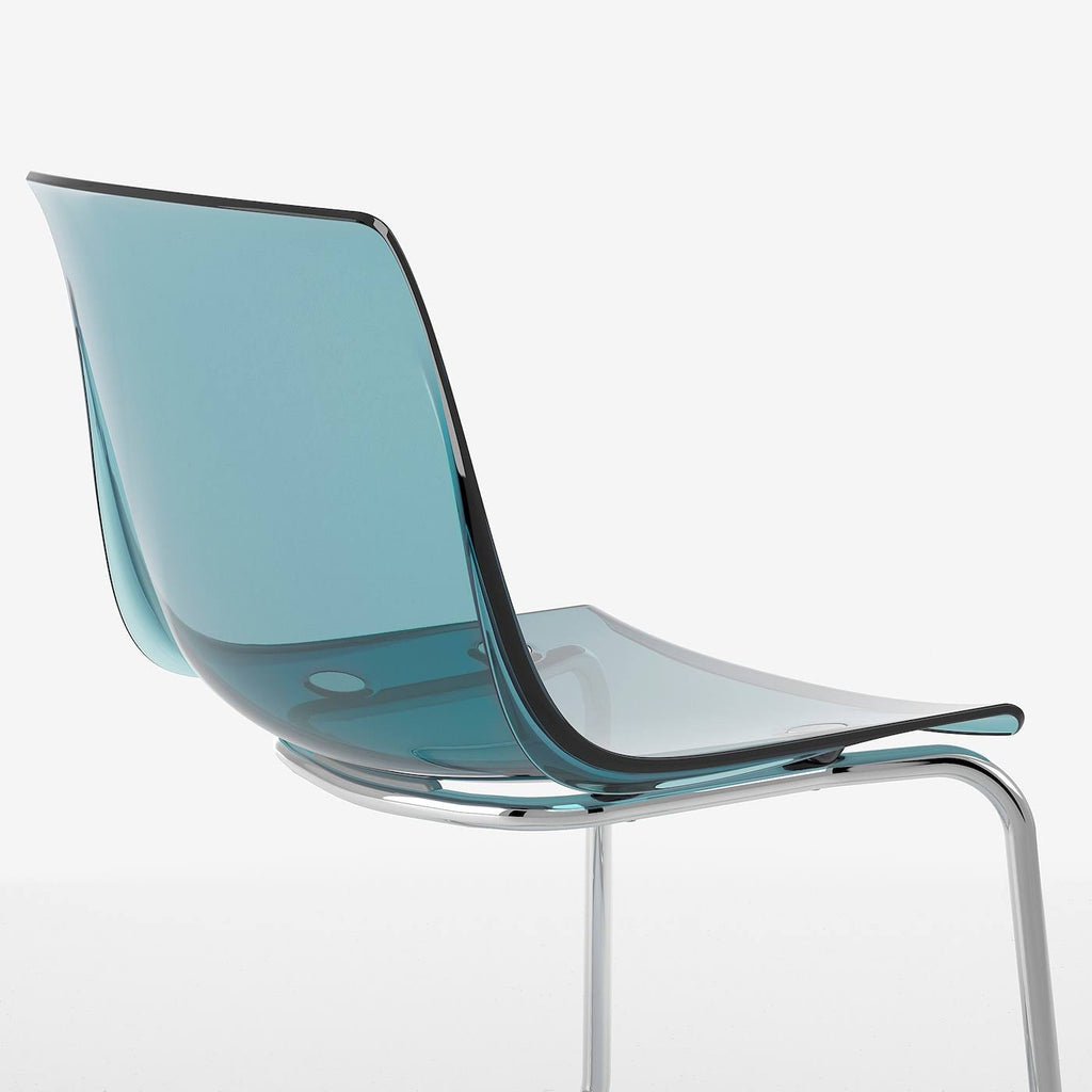 Tobias Chair, Blue/Chrome Plated Z8290