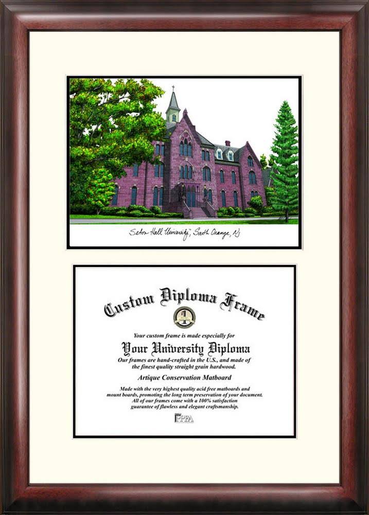 Campus Images Nj997v Seton Hall Scholar Diploma Frame, 8.5x22 x 11x22
