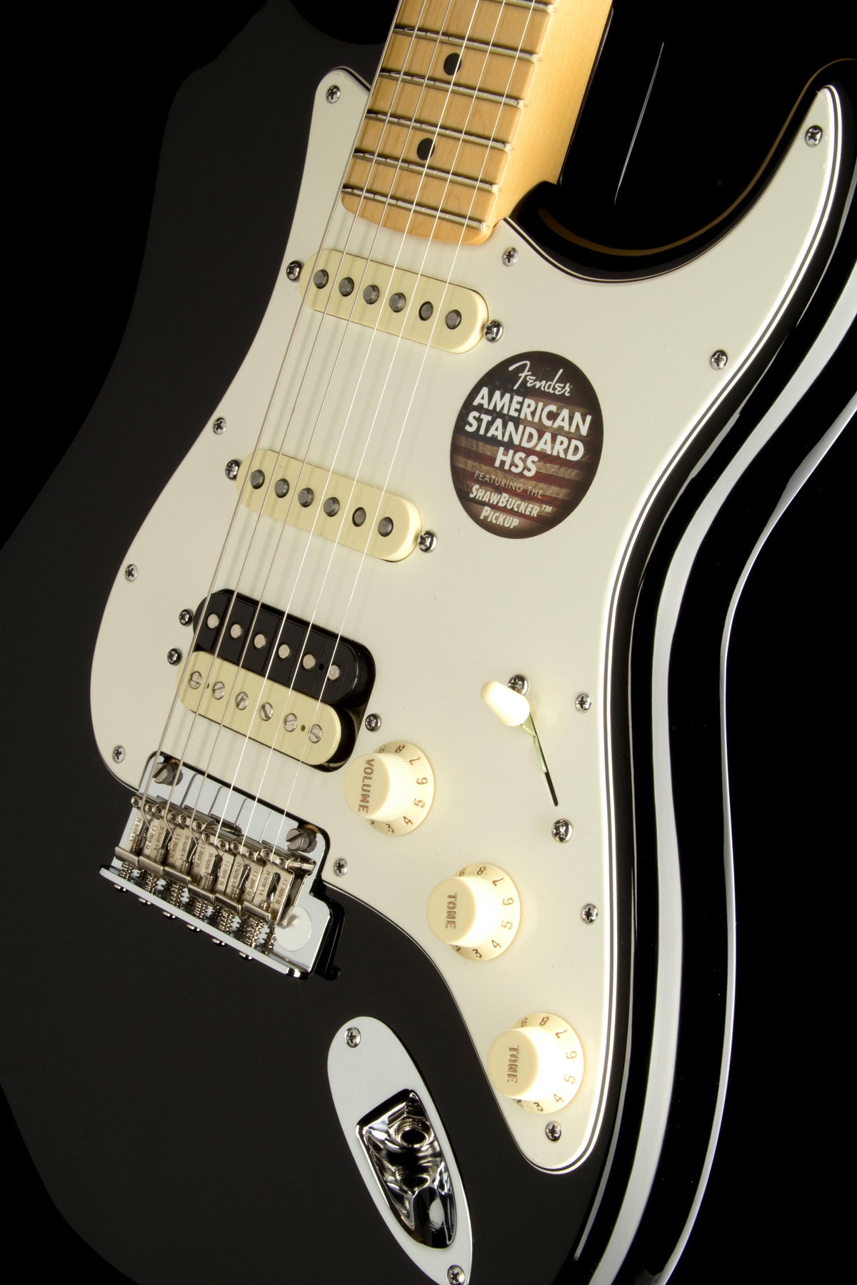 American Standard Stratocaster HSS Maple Black O236380