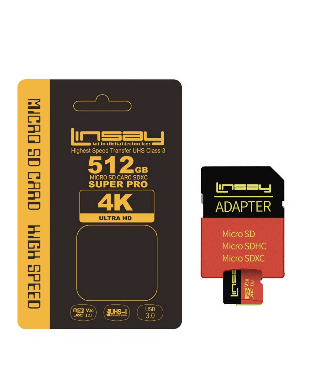 High Speed Micro SD Card 512GB V30 4K Q7855