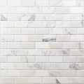 2x22 x 4x22 Beveled Marble Mosaic Tile White/Gray Ivy Hill Tile
