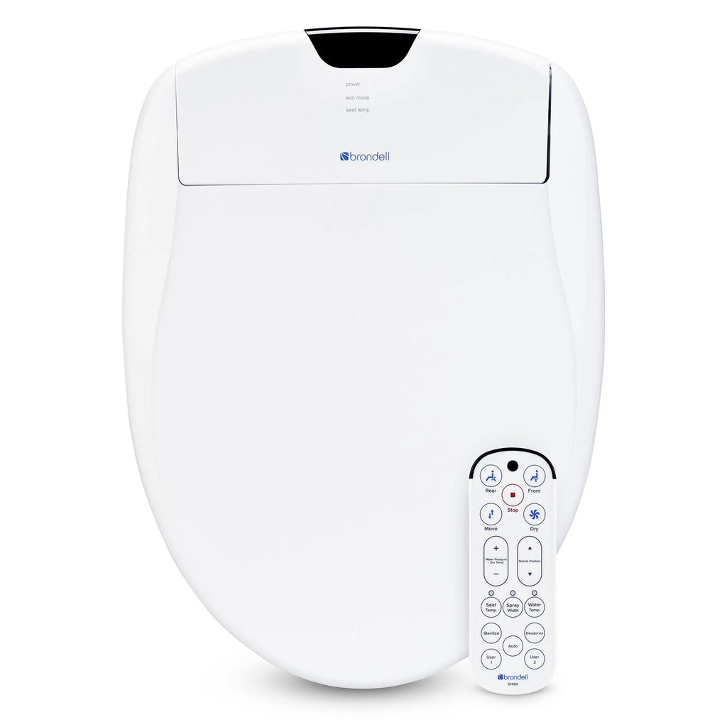 Brondell Swash 1400 White Luxury Bidet Toilet Seat - Elongated