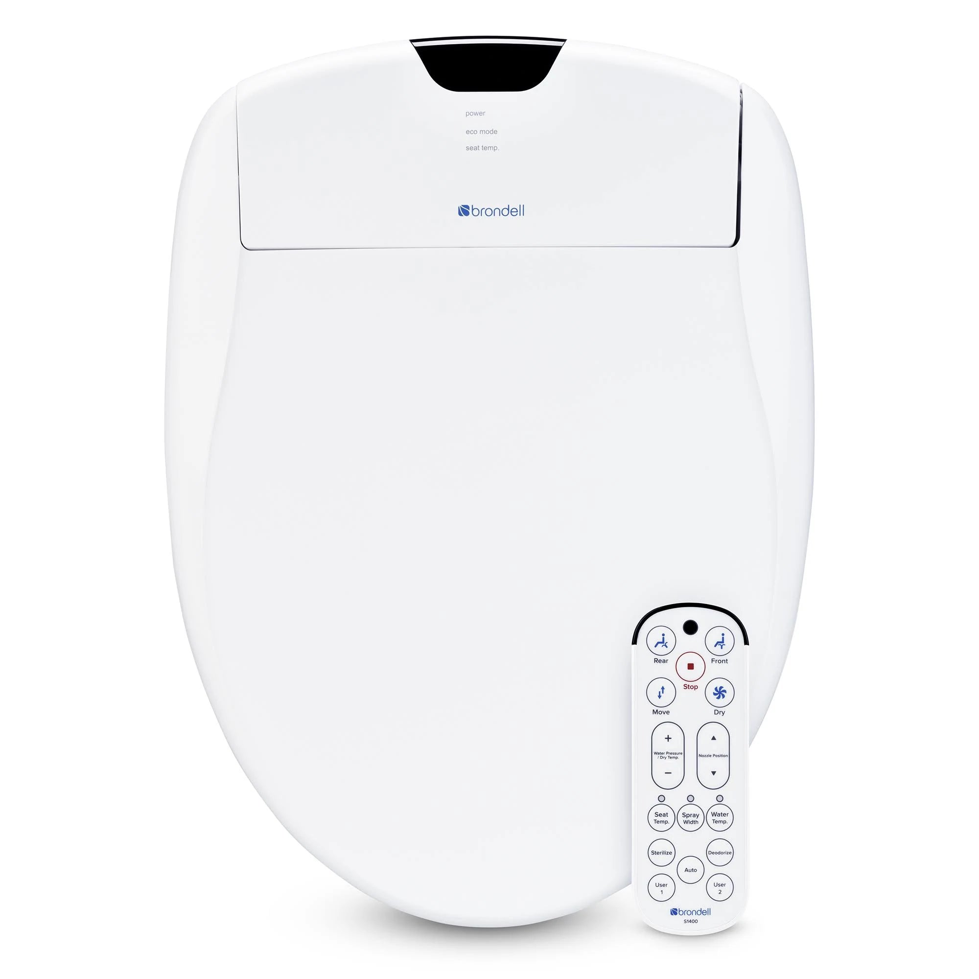 Brondell Swash 1400 White Luxury Bidet Toilet Seat - Elongated