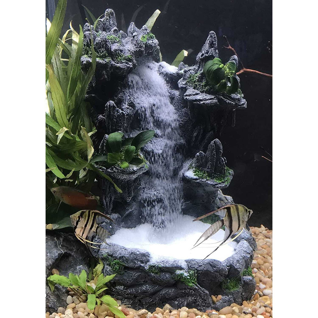 Underwater Sand Waterfall Aquarium Mountain View Decoration Large Ornament I2279