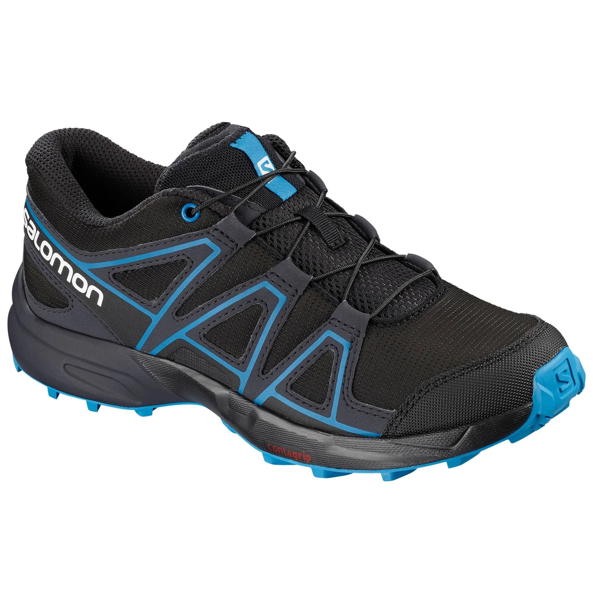 Salomon Kids Speedcross J (6 Black/Graphite/Hawaiian Surf)