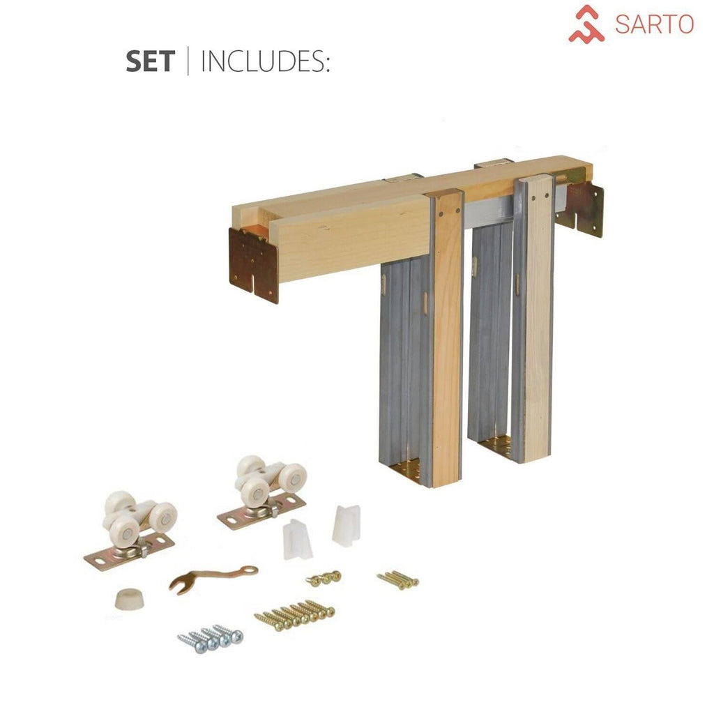 Modern MDF Interior Door 36 x 84 with Hardware, White J541420