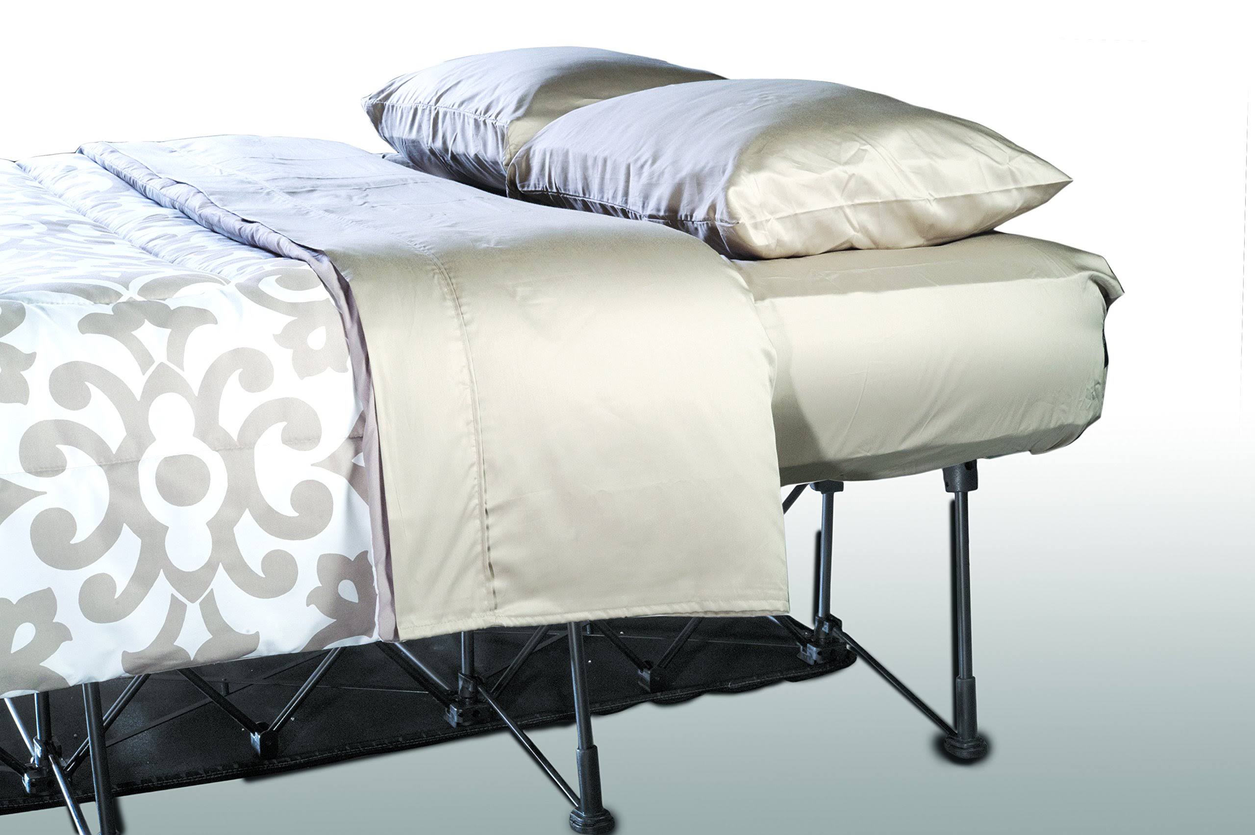 Queen Air Mattress with Frame, Self Inflatable, Blow Up Bed M29557