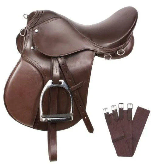 New Brown All Purpose AP English Riding Saddle 15 18 15 - SaddleOnline