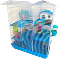 Mcage Pink Large 5-Levels Twin Tower Hamster Mouse Habitat Home House Critter Cage For Rodent Gerbil Mice Rat Wire Animal Cage With Long Crossover Tube - Pet Supplies online store