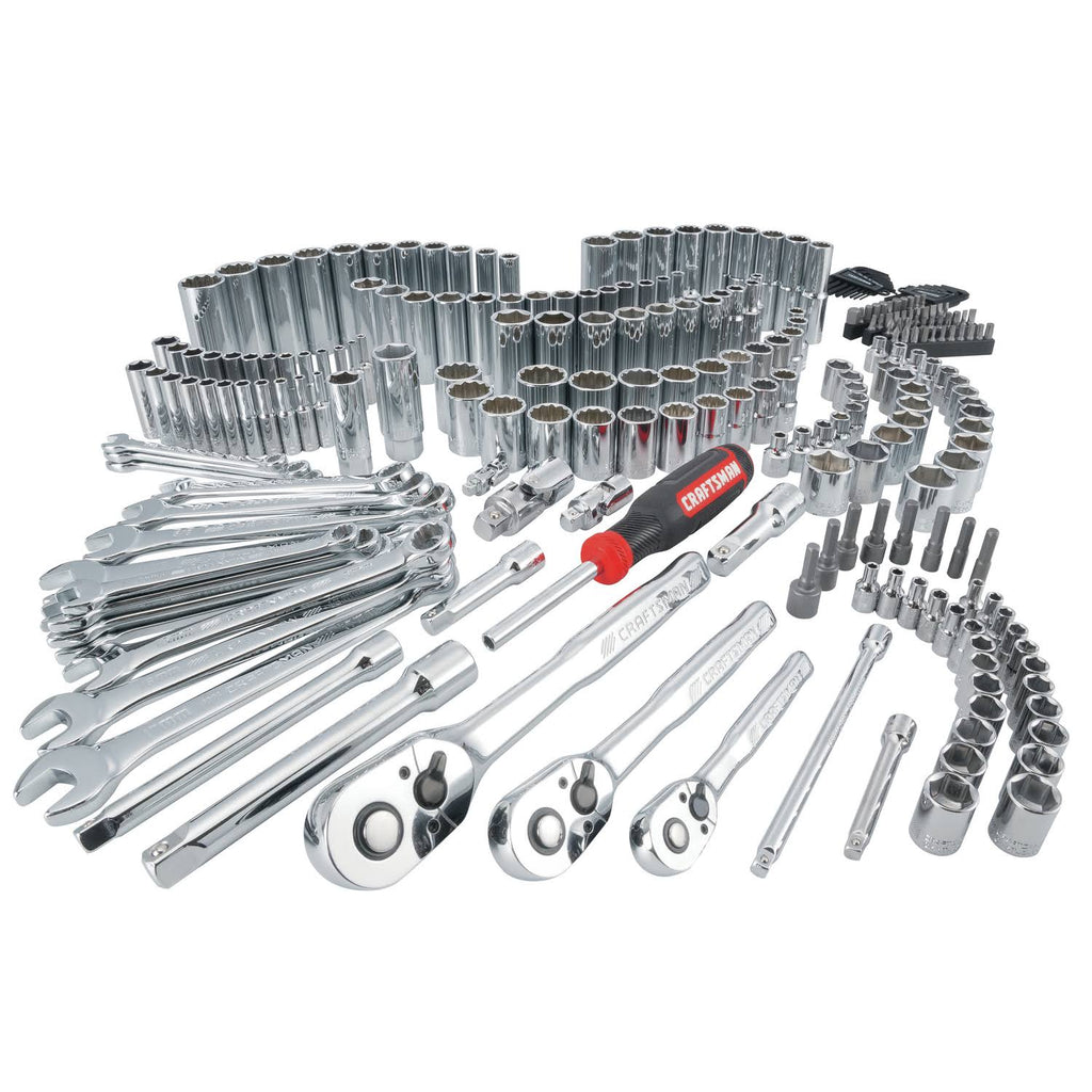 Craftsman 1/4, 3/8 and 1/2 in. Drive Metric and SAE 6 and 12 Point Mechanic&s Tool Set 308 pc.