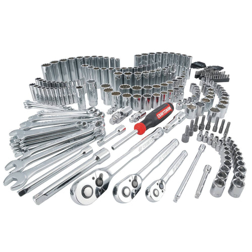 Craftsman 1/4, 3/8 and 1/2 in. Drive Metric and SAE 6 and 12 Point Mechanic&s Tool Set 308 pc.