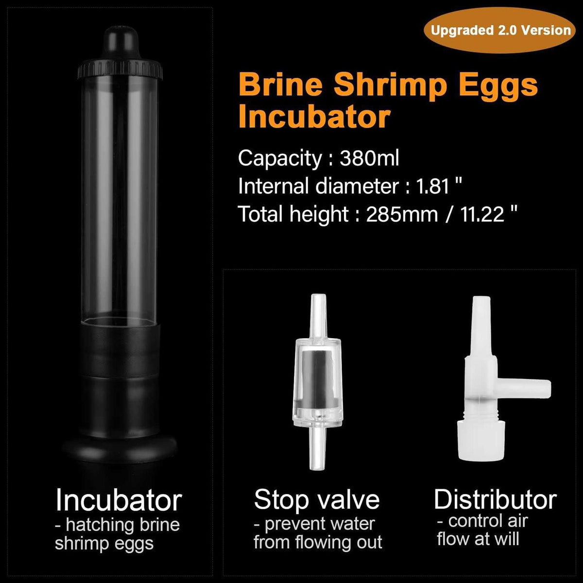 Brine Shrimp Eggs Incubator Hatchery Kit for Aquarium Fish Tank R76505