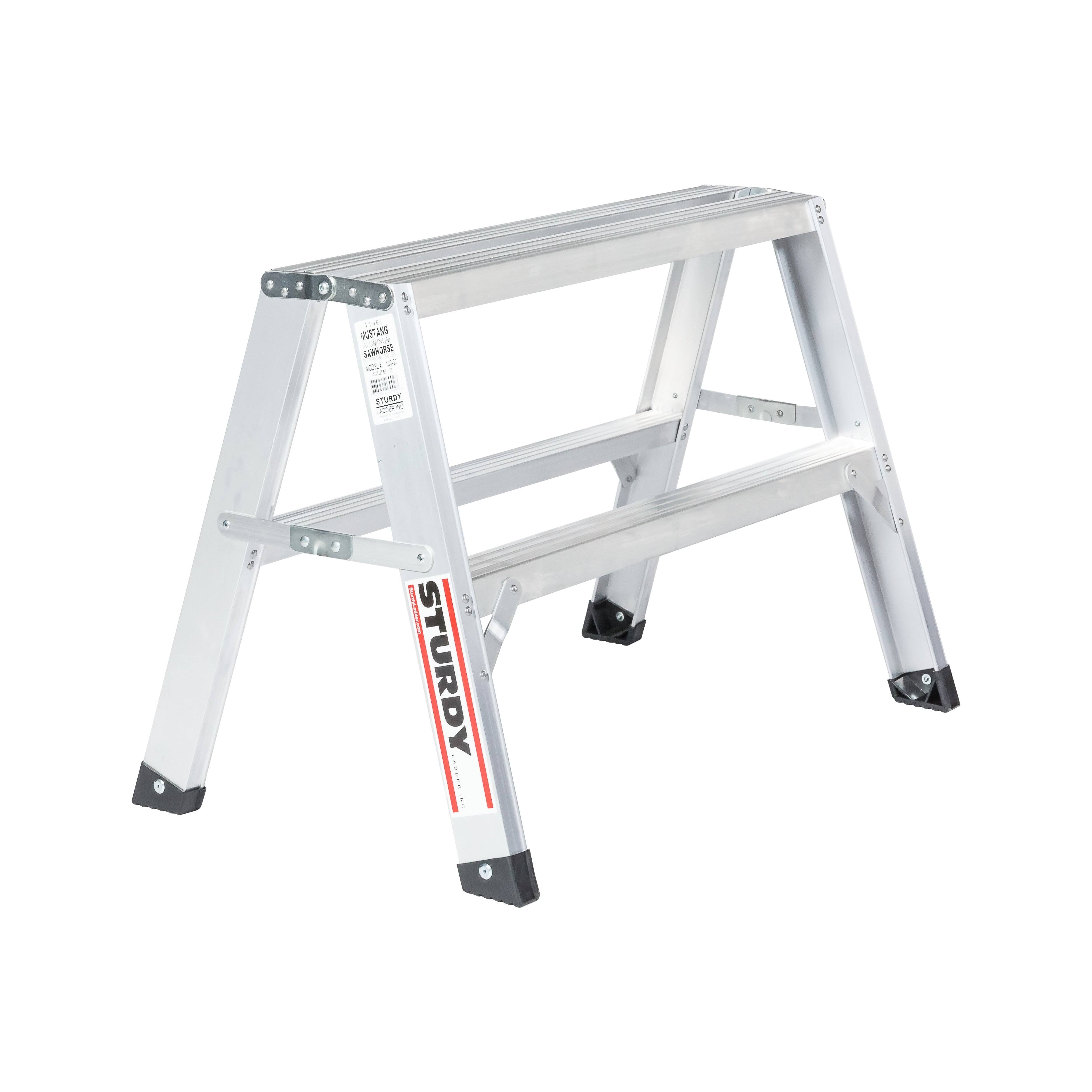 Sturdy Ladders 130 Series Aluminum Sawhorse Ladder Mustang - 2'