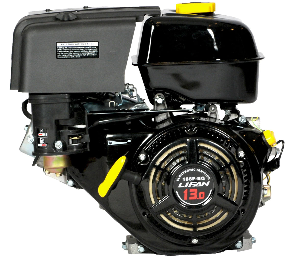 Lifan 1 in. 13 HP 389cc OHV Electric Start Horizontal Keyway Shaft GAS Engine LF188F-BDQ