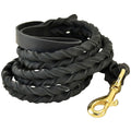 Deluxe Full-Braided Leather Dog Leash