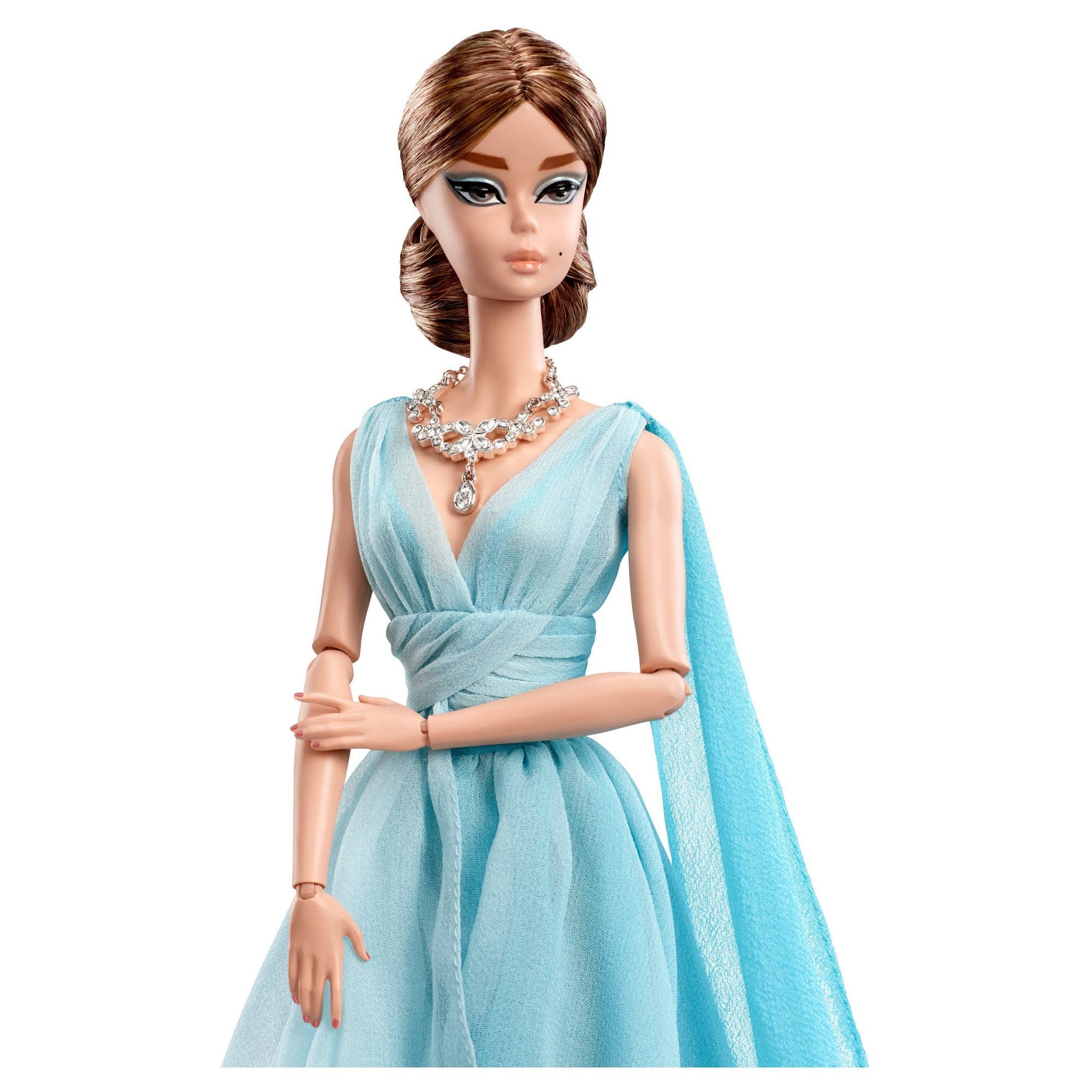 Blue Chiffon Ball Gown Doll B552